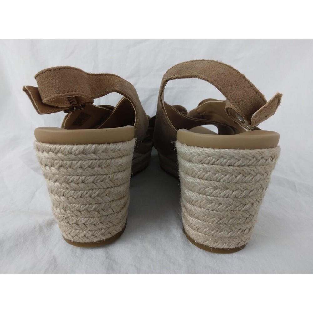 Ugg Camilla Chestnut Suede Leather Bow Espadrille Wedges Sandals Womens Size 8.5 - Picture 6 of 8